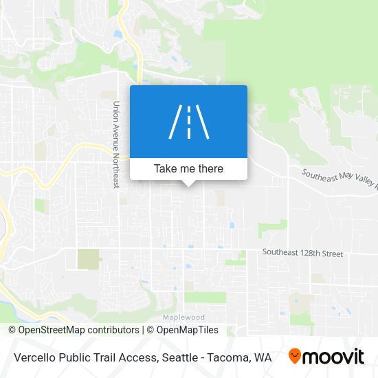 Vercello Public Trail Access map