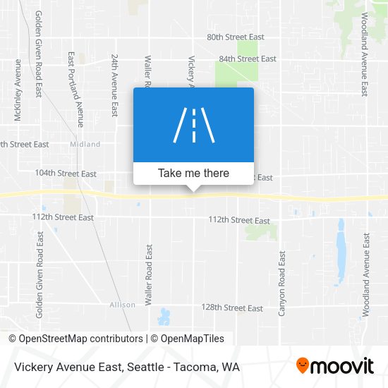 Vickery Avenue East map