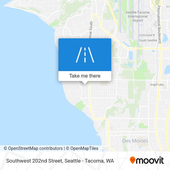 Southwest 202nd Street map