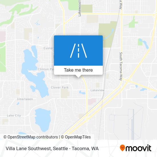 Villa Lane Southwest map