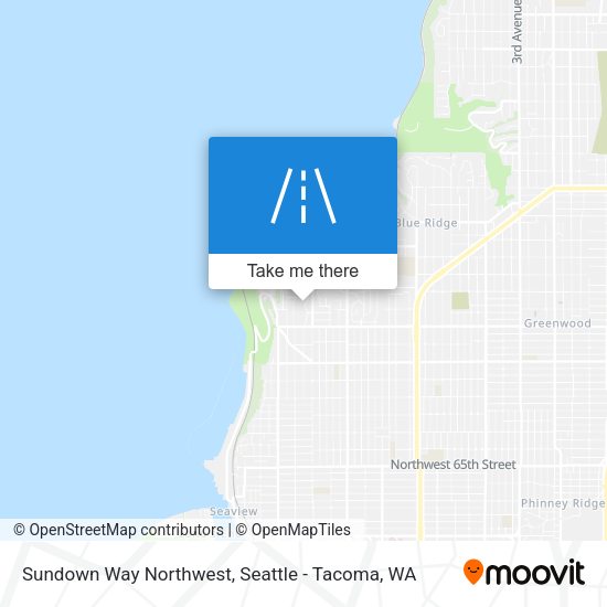 Sundown Way Northwest map
