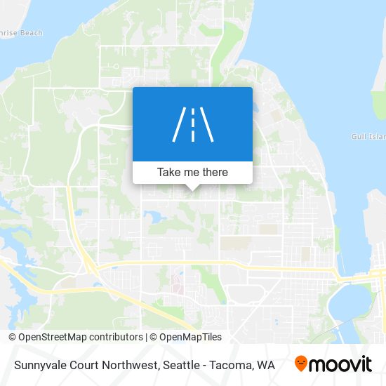 Mapa de Sunnyvale Court Northwest