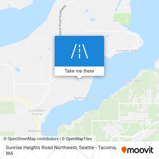 Sunrise Heights Road Northwest map
