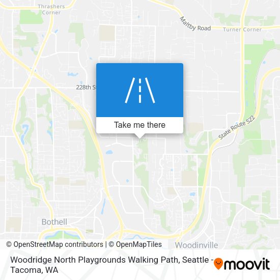 Woodridge North Playgrounds Walking Path map