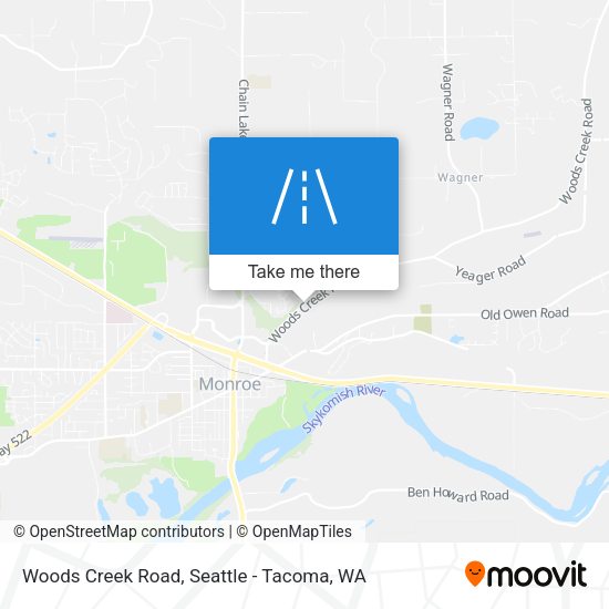 Woods Creek Road map