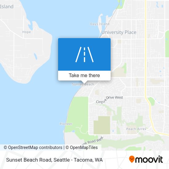 Mapa de Sunset Beach Road
