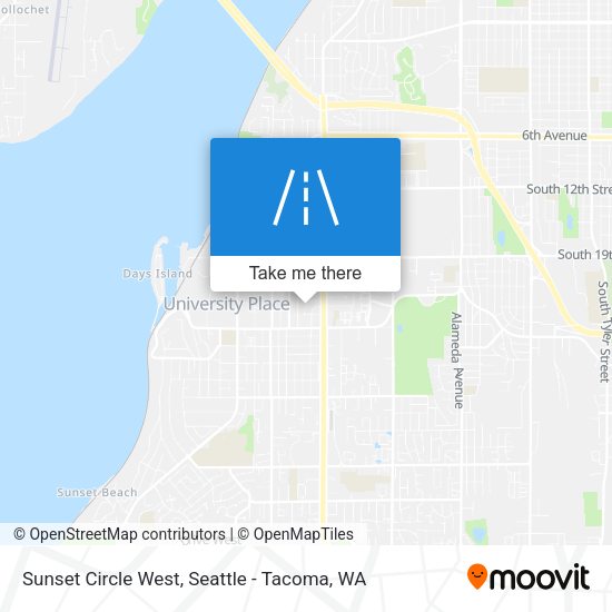 Sunset Circle West map