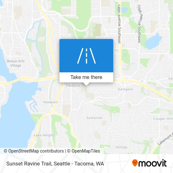 Sunset Ravine Trail map