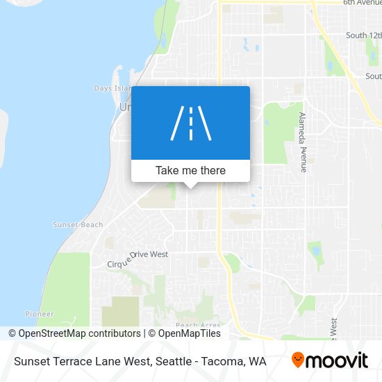 Sunset Terrace Lane West map