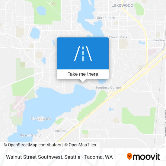 Walnut Street Southwest map