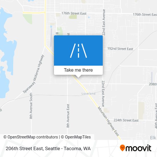 Mapa de 206th Street East