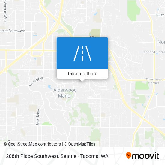 Mapa de 208th Place Southwest