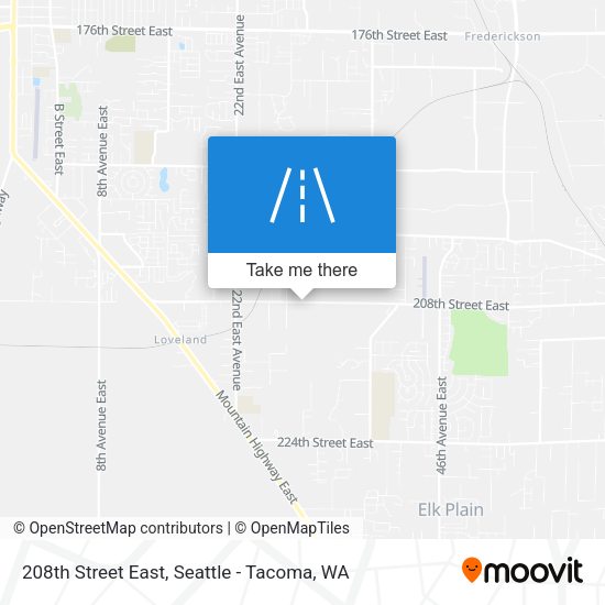 Mapa de 208th Street East
