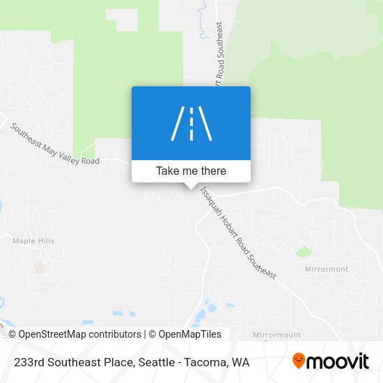 233rd Southeast Place map