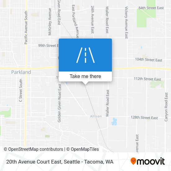 Mapa de 20th Avenue Court East