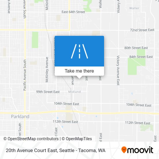 20th Avenue Court East map
