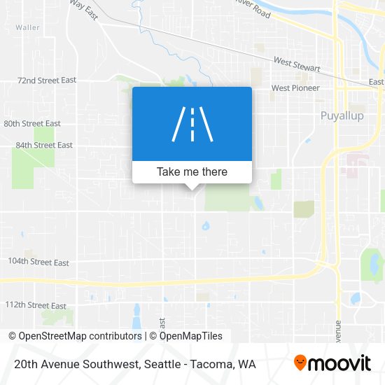 20th Avenue Southwest map