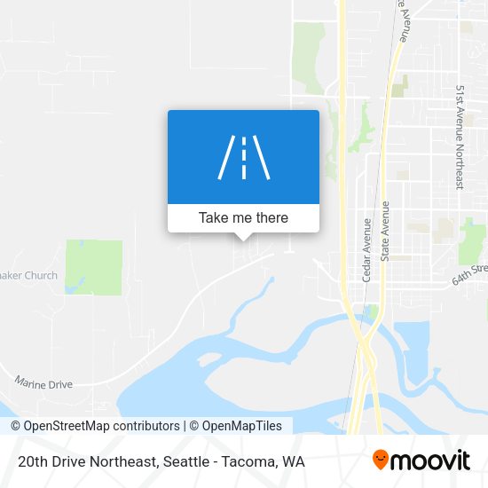 20th Drive Northeast map