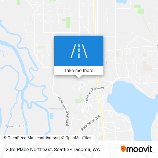 Mapa de 23rd Place Northeast