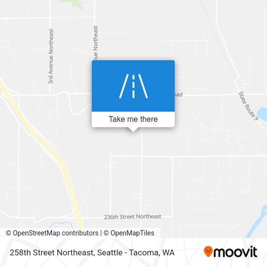 Mapa de 258th Street Northeast