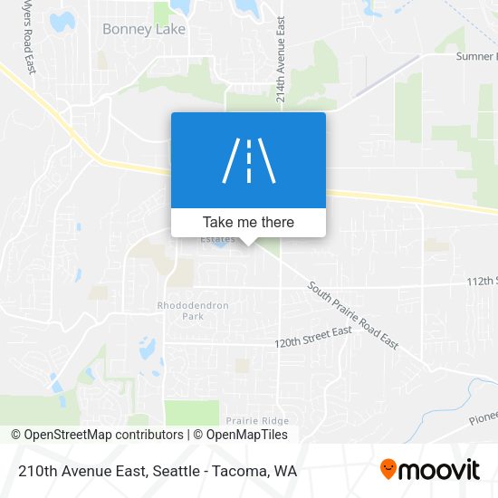 210th Avenue East map