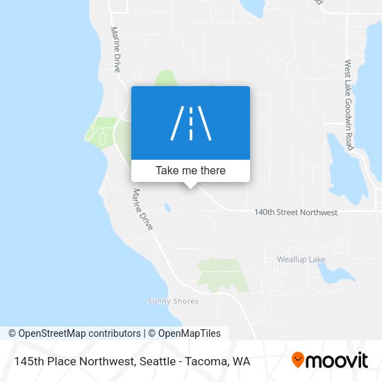 145th Place Northwest map
