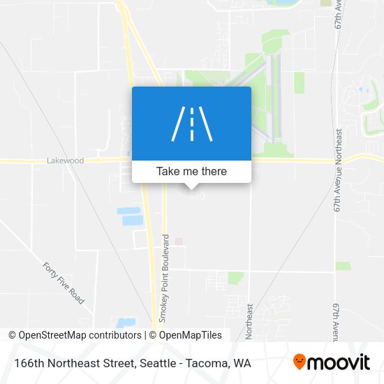 Mapa de 166th Northeast Street