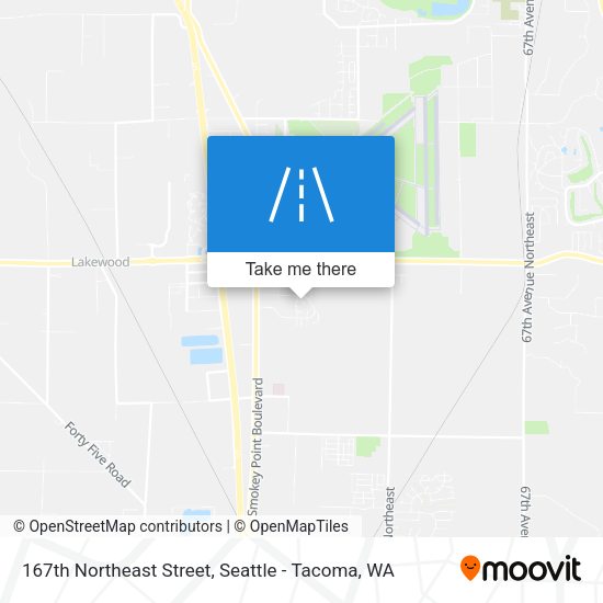 167th Northeast Street map