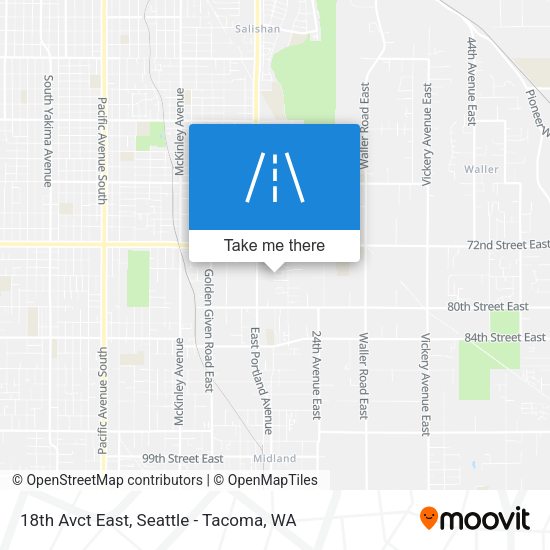 Mapa de 18th Avct East