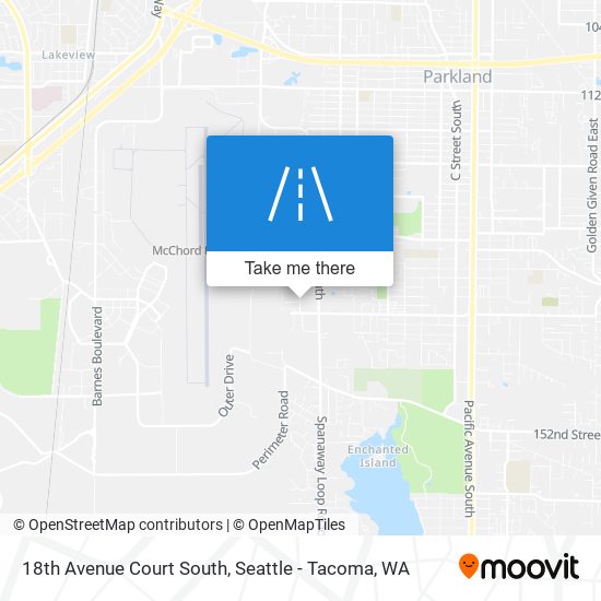 18th Avenue Court South map