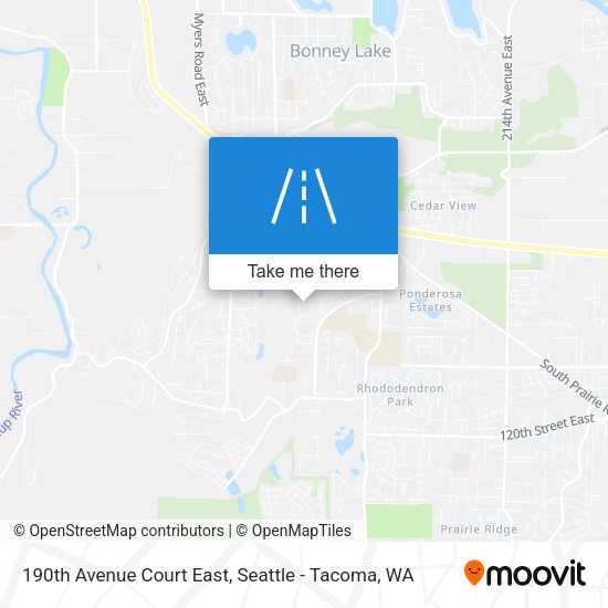 Mapa de 190th Avenue Court East