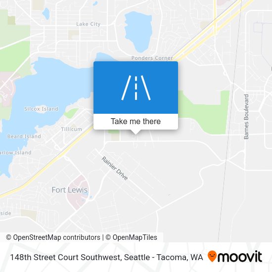 Mapa de 148th Street Court Southwest