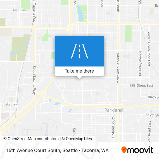 16th Avenue Court South map
