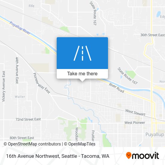 16th Avenue Northwest map