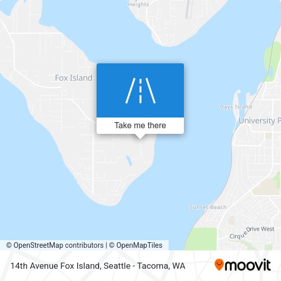 14th Avenue Fox Island map