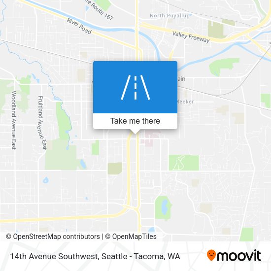 14th Avenue Southwest map