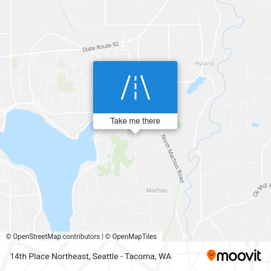 Mapa de 14th Place Northeast