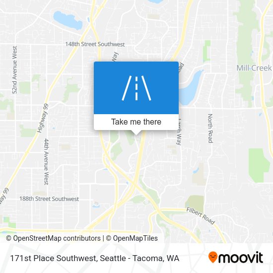 171st Place Southwest map