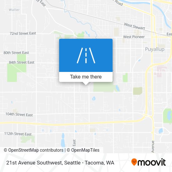 21st Avenue Southwest map