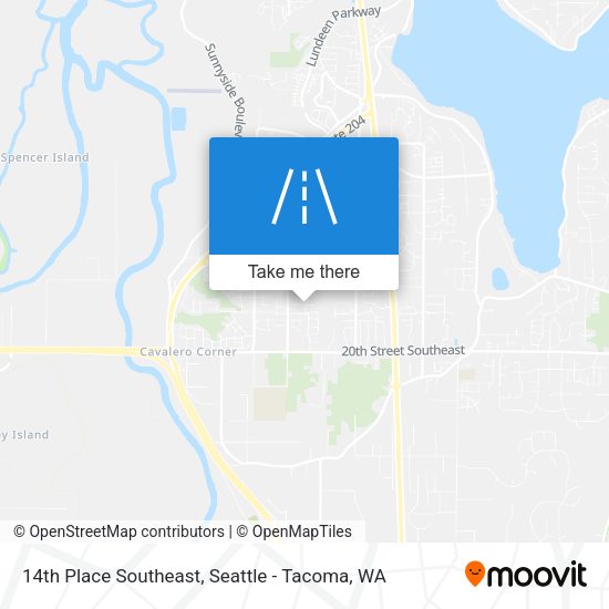 Mapa de 14th Place Southeast