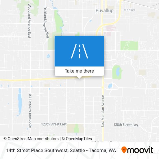 Mapa de 14th Street Place Southwest