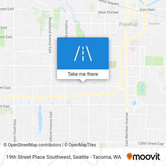 19th Street Place Southwest map