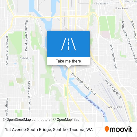 1st Avenue South Bridge map