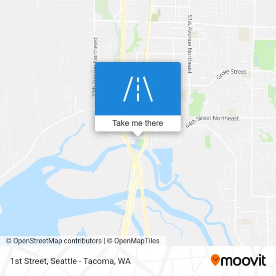 Mapa de 1st Street