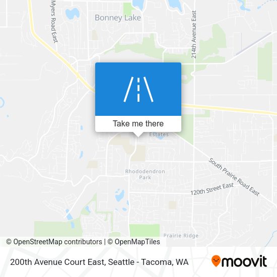 200th Avenue Court East map