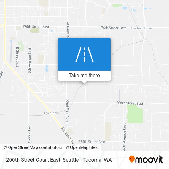 200th Street Court East map