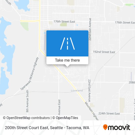 200th Street Court East map