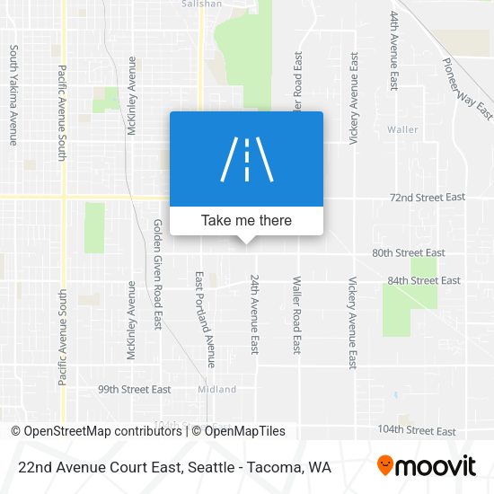 Mapa de 22nd Avenue Court East
