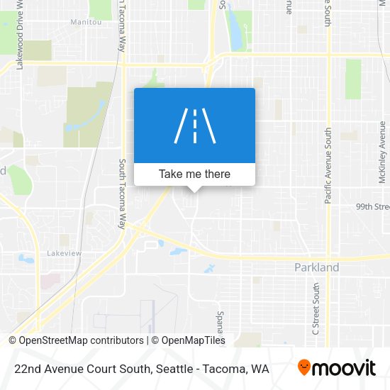 Mapa de 22nd Avenue Court South