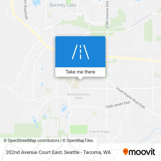 Mapa de 202nd Avenue Court East